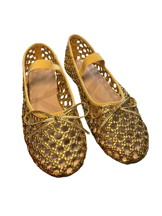 Shoes - 🔱⚜️ Gold Woven Ballet Flats - Women's Slip-On Loafers ⚜️🔱